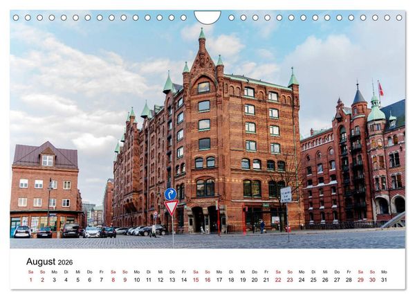 Produktbild: Die farbige Hafenstadt Hamburg (Wandkalender 2026 DIN A4 quer), CALVENDO Monatskalender