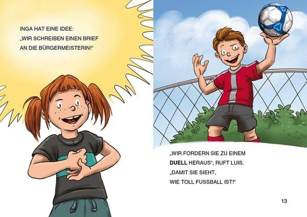 Produktbild: Lesel&ouml;wen 1. Klasse - Das Fu&szlig;ballspiel des Jahres (Gro&szlig;buchstabenausgabe)