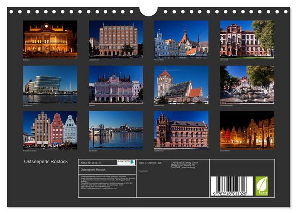 Produktbild: Ostseeperle Rostock (Wandkalender 2026 DIN A4 quer), CALVENDO Monatskalender
