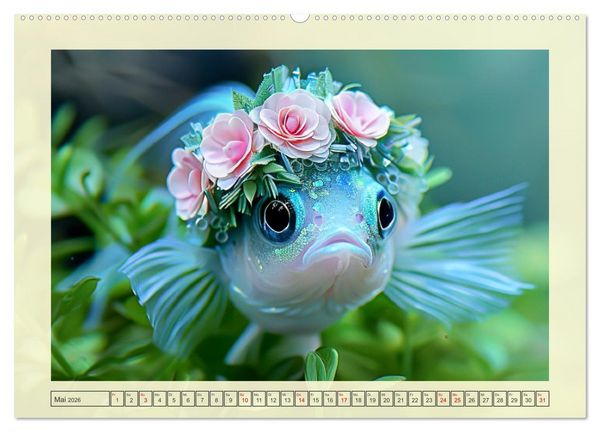 Produktbild: Fashion-Fisch. Die lustige Welt der Unterwasser-Mode (hochwertiger Premium Wandkalender 2026 DIN A2 quer), Kunstdruck in Hochglanz