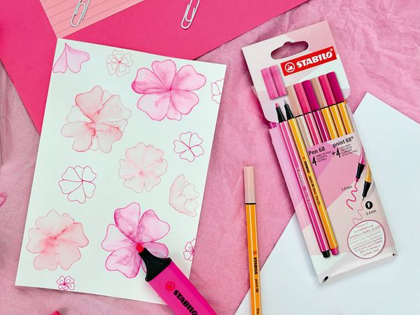 Produktbild: STABILO Pen 68 & point 88 8er Etui Shades of Pink