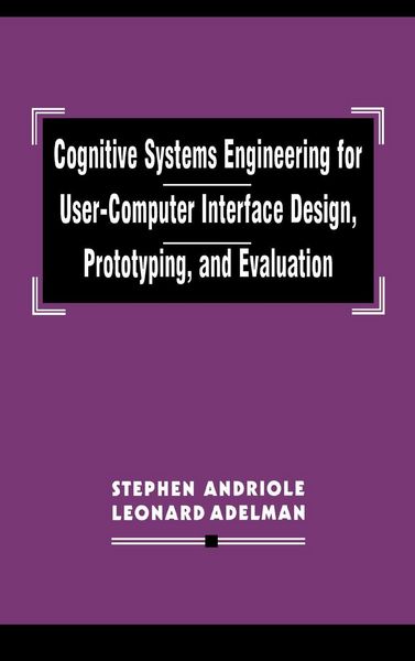 Produktbild: Cognitive Systems Engineering for User-computer Interface Design, Prototyping, and Evaluation