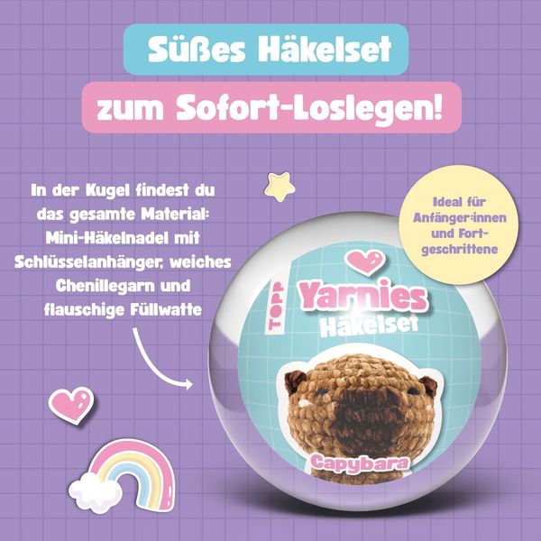 Produktbild: Yarnies - Collect. Create. Cuddle. H&auml;kelset Capybara
