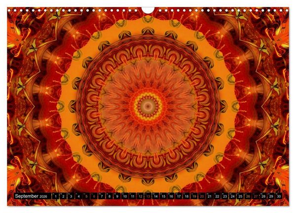Produktbild: Energie - Mandalas in orange (Wandkalender 2026 DIN A3 quer), CALVENDO Monatskalender