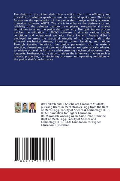Produktbild: Numerical Computation For Stress Analysis Of Pelletizer Gearbox