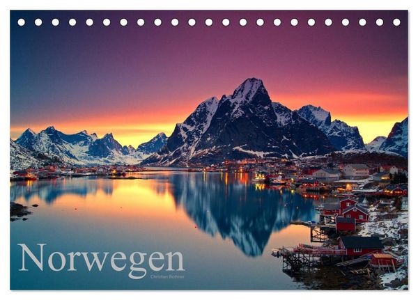 Norwegen (Tischkalender 2026 DIN A5 quer), CALVENDO Monatskalender