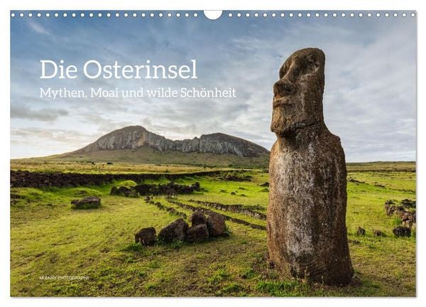 Produktbild: Die Osterinsel &ndash; Mythen, Moai und wilde Sch&ouml;nheit (Wandkalender 2026 DIN A3 quer), CALVENDO Monatskalender