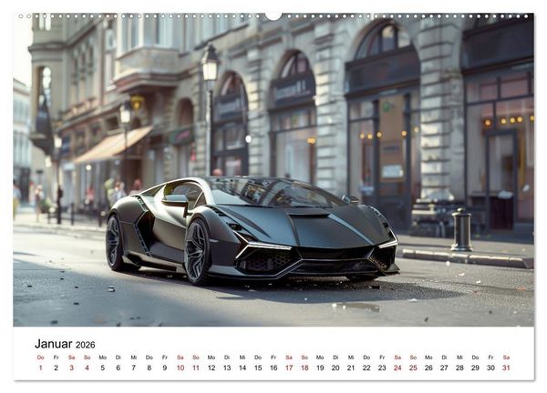 Produktbild: Schnelle Sportwagen (Wandkalender 2026 DIN A2 quer), CALVENDO Monatskalender