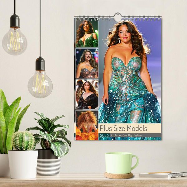 Produktbild: Plus Size Models in glamour&ouml;ser High Fashion (Wandkalender 2026 DIN A4 hoch), CALVENDO Monatskalender