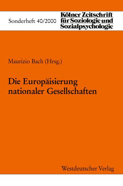 Produktbild: Die Europ&auml;isierung Nationaler Gesellschaften