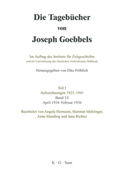 Produktbild: April 1934 - Februar 1936