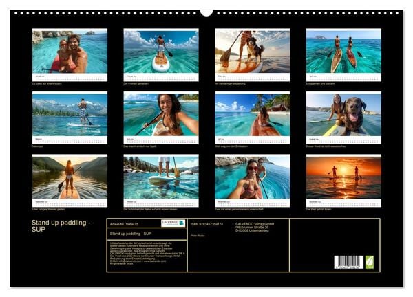 Produktbild: Stand up paddling - SUP (Wandkalender 2026 DIN A2 quer), CALVENDO Monatskalender
