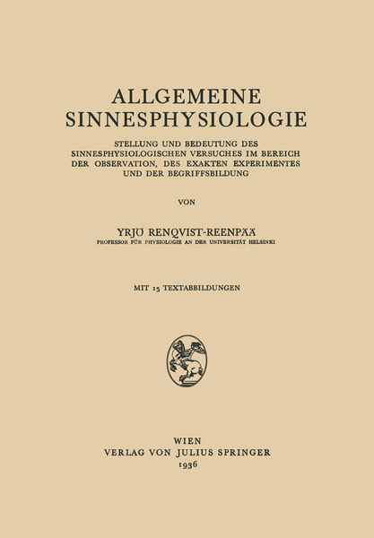 Produktbild: Allgemeine Sinnesphysiologie