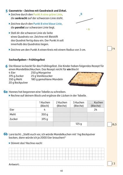 Produktbild: &Uuml;bungsheft mit Tests in Mathe 4. Klasse
