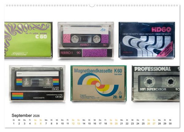 Produktbild: Audio Tapes (hochwertiger Premium Wandkalender 2026 DIN A2 quer), Kunstdruck in Hochglanz