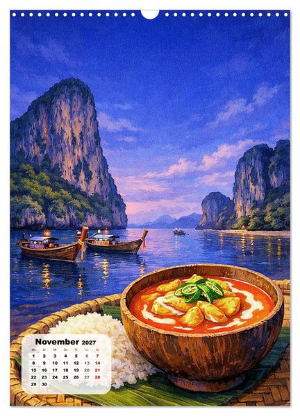 Produktbild: Thailand &ndash; Eine Schlemmerreise durchs Land des L&auml;chelns (Wandkalender 2027 DIN A3 hoch), CALVENDO Monatskalender