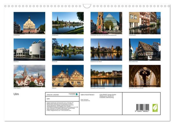 Produktbild: Ulm (Wandkalender 2026 DIN A3 quer), CALVENDO Monatskalender