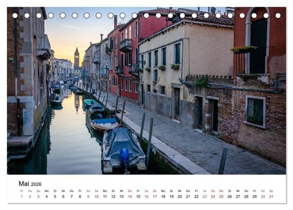 Produktbild: Venedig - Die sch&ouml;nsten Orte (Tischkalender 2026 DIN A5 quer), CALVENDO Monatskalender