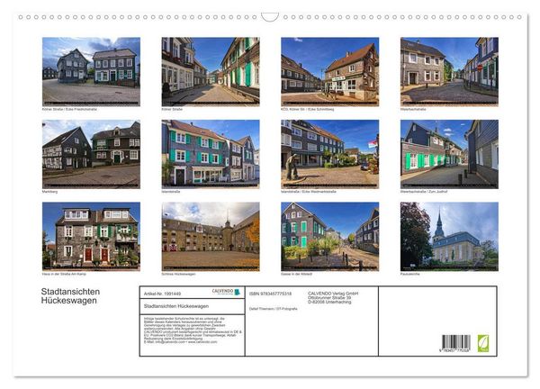 Produktbild: Stadtansichten H&uuml;ckeswagen (Wandkalender 2026 DIN A2 quer), CALVENDO Monatskalender