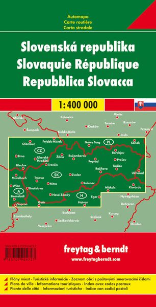 Slowakische Republik 1 : 400 000. Autokarte