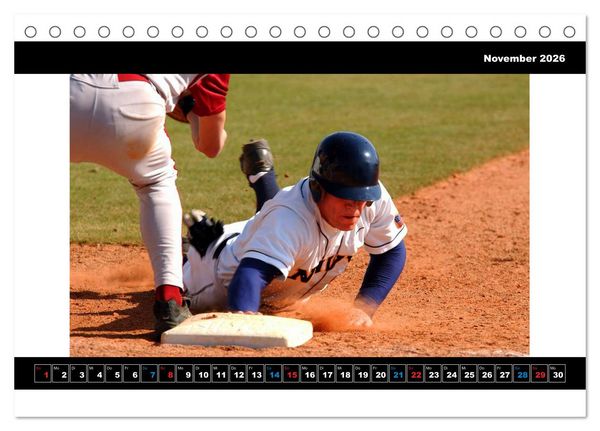 Produktbild: Kultsport Baseball (Tischkalender 2026 DIN A5 quer), CALVENDO Monatskalender