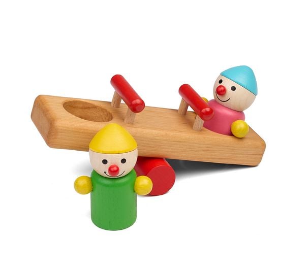 Produktbild: Pfingstweid - Wicht-Wippe Gabi aus Erle mit flexiblen Stehwichten Heike und Benni, Holz
