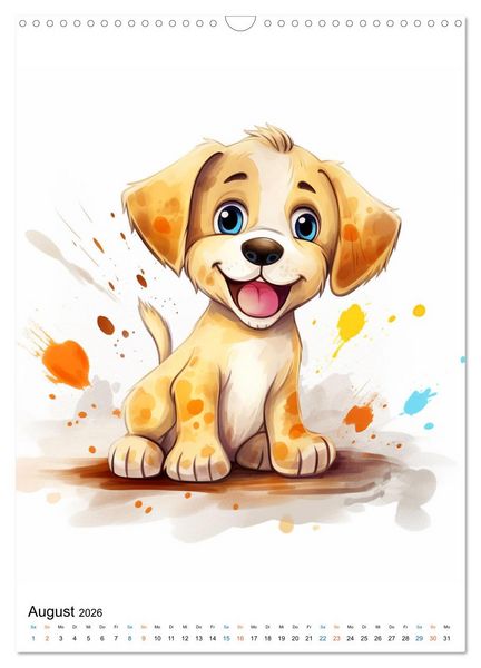 Produktbild: Verspielte Hunde (Wandkalender 2026 DIN A3 hoch), CALVENDO Monatskalender