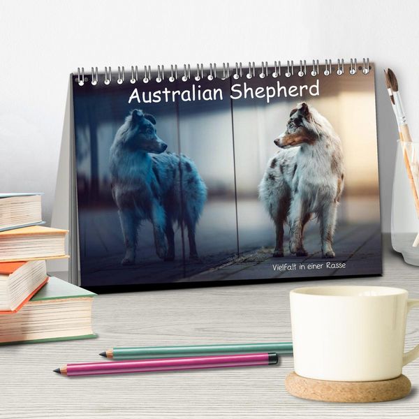 Produktbild: Australian Shepherd - Vielfalt in einer Rasse (Tischkalender 2026 DIN A5 quer), CALVENDO Monatskalender