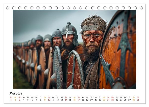 Produktbild: Wikinger - mutige Krieger (Tischkalender 2026 DIN A5 quer), CALVENDO Monatskalender