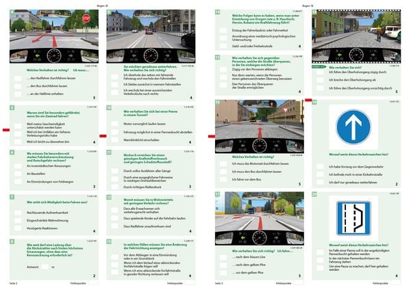 Produktbild: F&uuml;hrerschein Fragebogen Klasse A, A1, A2 - Motorrad Theoriepr&uuml;fung original amtlicher Fragenkatalog auf 71 B&ouml;gen