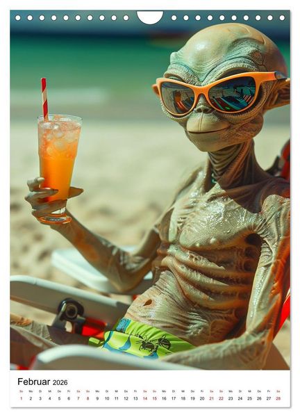Produktbild: Aliens im Urlaub (Wandkalender 2026 DIN A4 hoch), CALVENDO Monatskalender