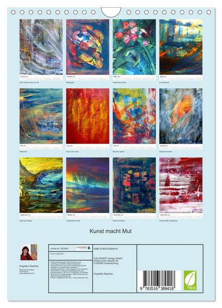 Produktbild: Kunst macht Mut (Wandkalender 2026 DIN A4 hoch), CALVENDO Monatskalender
