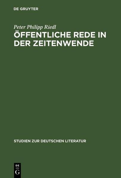 Produktbild: &Ouml;ffentliche Rede in der Zeitenwende