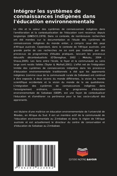 Produktbild: Int&eacute;grer les syst&egrave;mes de connaissances indig&egrave;nes dans l'&eacute;ducation environnementale