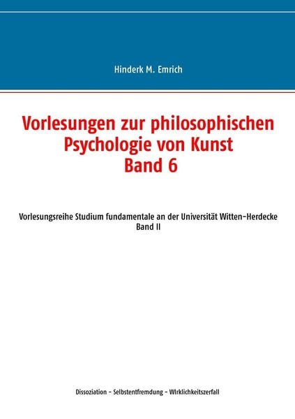 Produktbild: Vorlesungen zur philosophischen Psychologie von Kunst. Band 6