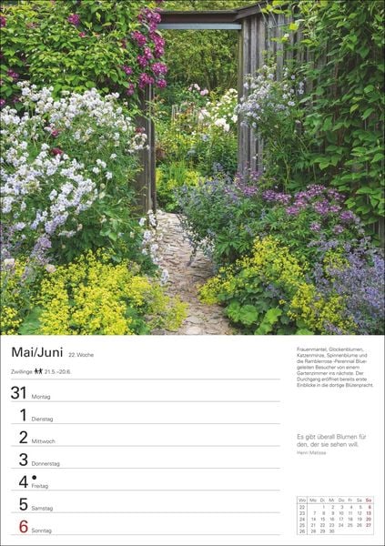 Produktbild: Gartenparadiese Wochenplaner 2027 - 53 faszinierende Fotografien
