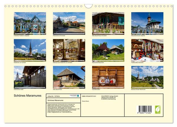 Produktbild: Sch&ouml;nes Maramures (Wandkalender 2026 DIN A3 quer), CALVENDO Monatskalender