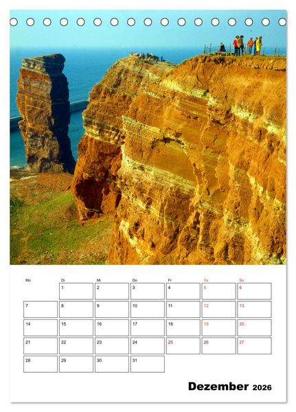 Produktbild: Helgoland, Perle der Nordsee (Tischkalender 2026 DIN A5 hoch), CALVENDO Monatskalender