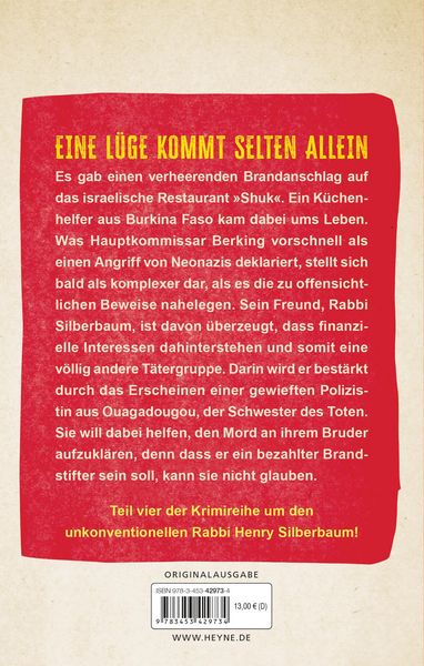 Produktbild: Der Rabbi und der Kommissar: Du sollst nicht l&uuml;gen