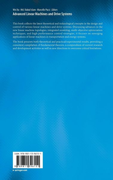 Produktbild: Advanced Linear Machines and Drive Systems