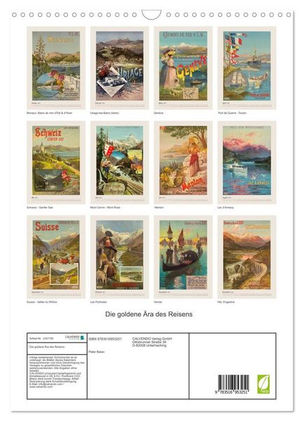Produktbild: Die goldene &Auml;ra des Reisens (Wandkalender 2027 DIN A3 hoch), CALVENDO Monatskalender