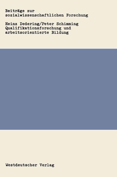 Produktbild: Qualifikationsforschung und arbeitsorientierte Bildung
