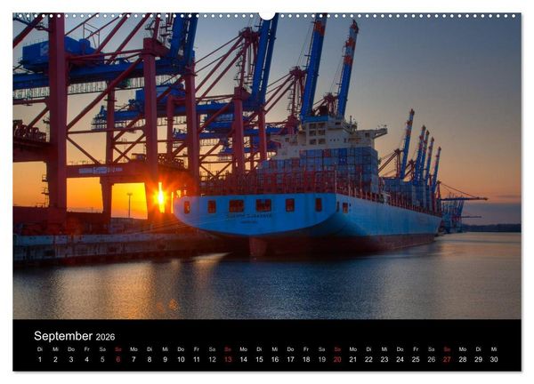 Produktbild: Hafen Hamburg (hochwertiger Premium Wandkalender 2026 DIN A2 quer), Kunstdruck in Hochglanz