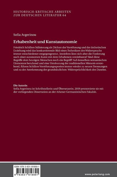 Produktbild: Erhabenheit und Kunstautonomie