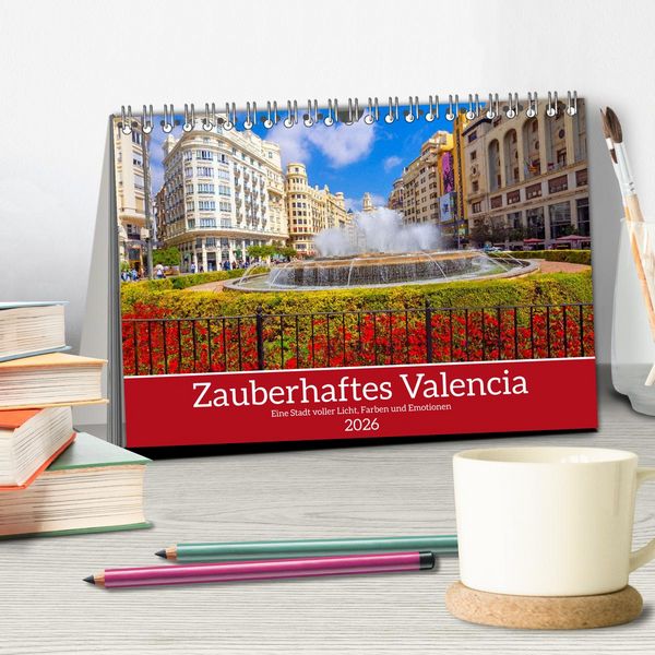 Produktbild: Zauberhaftes Valencia (Tischkalender 2026 DIN A5 quer), CALVENDO Monatskalender
