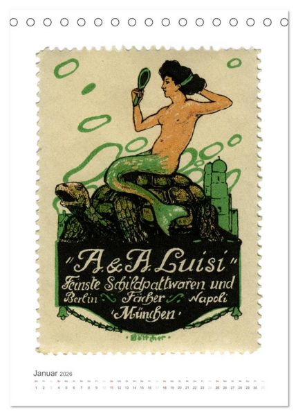 Produktbild: Werbemarken des fr&uuml;hen 20. Jahrhunderts (Tischkalender 2026 DIN A5 hoch), CALVENDO Monatskalender
