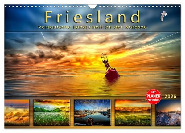 Produktbild: Friesland, verzauberte Landschaft an der Nordsee (Wandkalender 2026 DIN A3 quer), CALVENDO Monatskalender