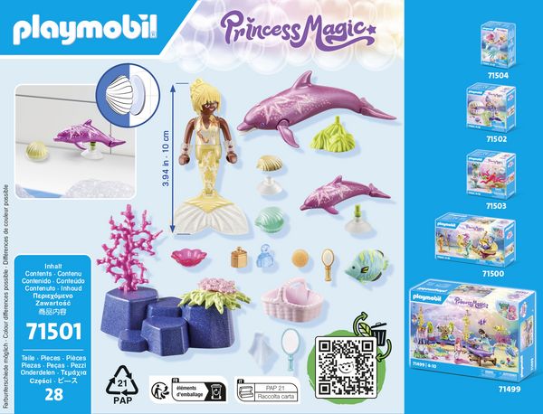 Produktbild: PLAYMOBIL 71501 Meerjungfrau mit Delfinen