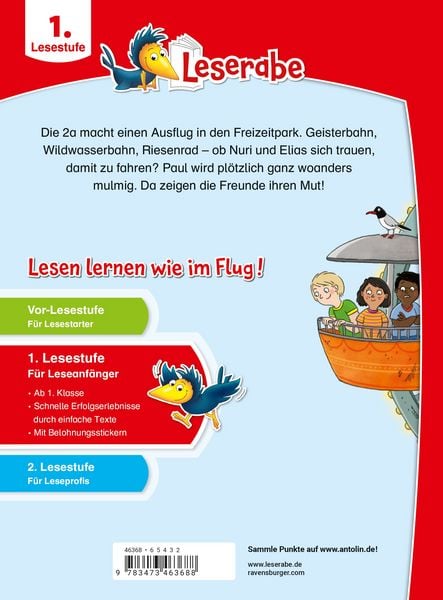 Produktbild: Leserabe 1. Lesestufe - Aufregung im Freizeitpark