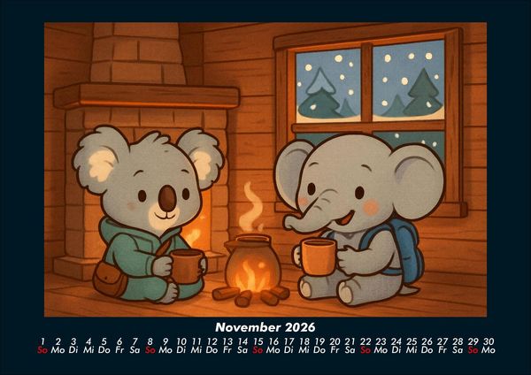 Produktbild: Kiki & Raffi - Reise durch Kanada 2026 Fotokalender DIN A4
